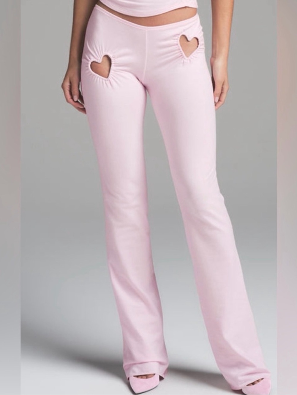SKIMS Heart Cutouts Flare Cotton Jersey Leggings